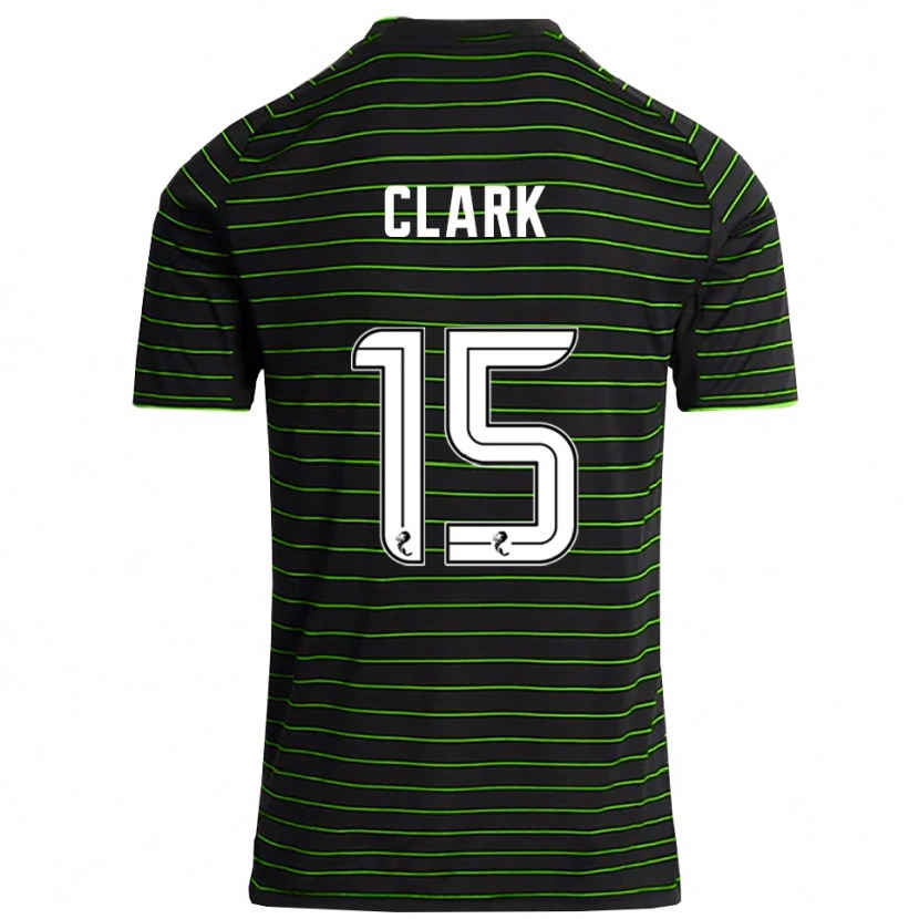 Danxen Niño Camiseta Kelly Clark #15 Negro Verde 2ª Equipación 2025/26 La Camisa