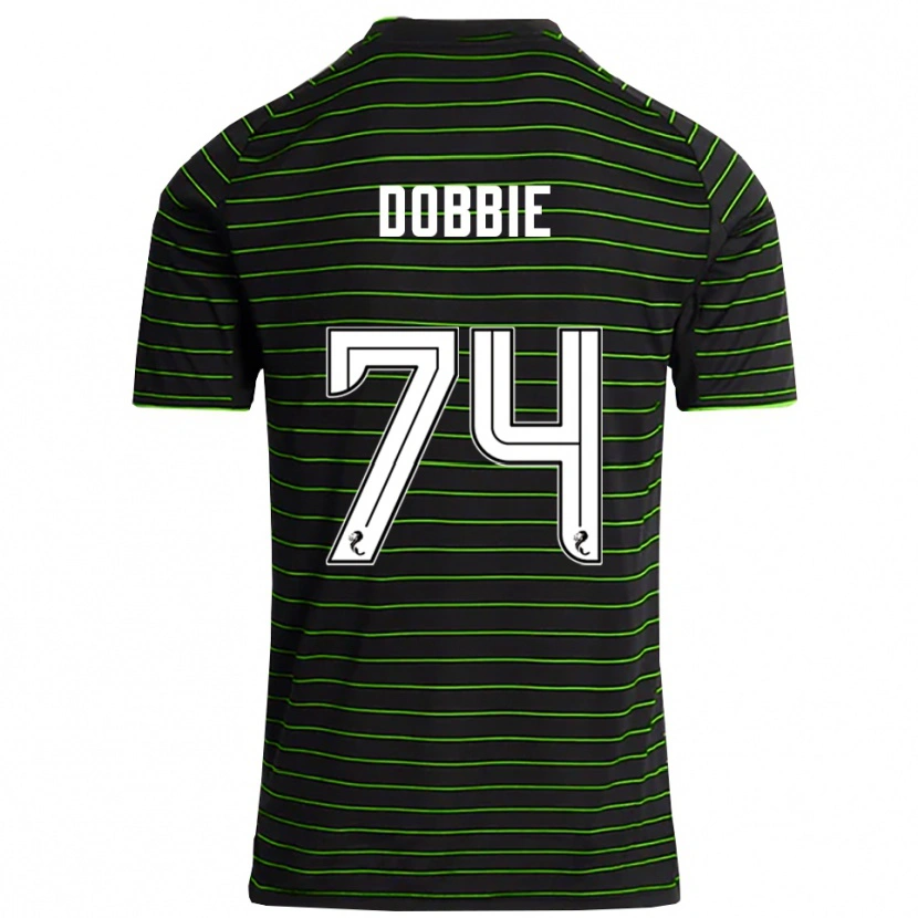 Danxen Niño Camiseta Lewis Dobbie #74 Negro Verde 2ª Equipación 2025/26 La Camisa