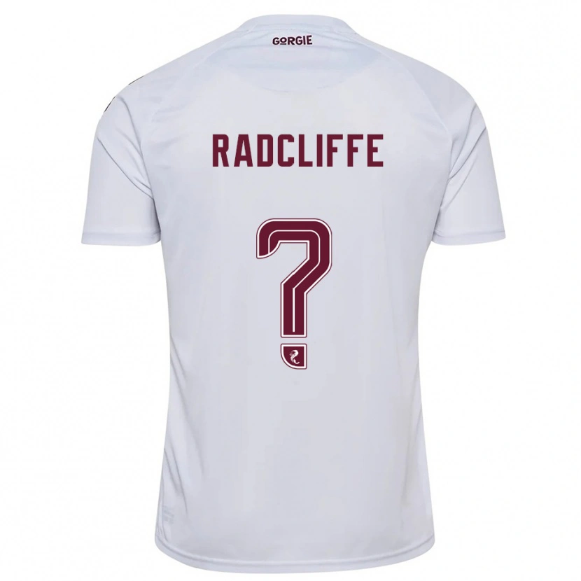 Danxen Niño Camiseta Josh Radcliffe #0 Blanco Borgoña 2ª Equipación 2025/26 La Camisa