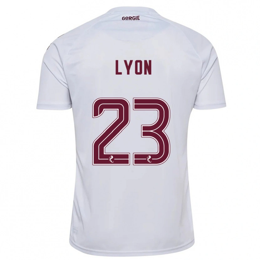 Danxen Niño Camiseta Jack Lyon #23 Blanco Borgoña 2ª Equipación 2025/26 La Camisa