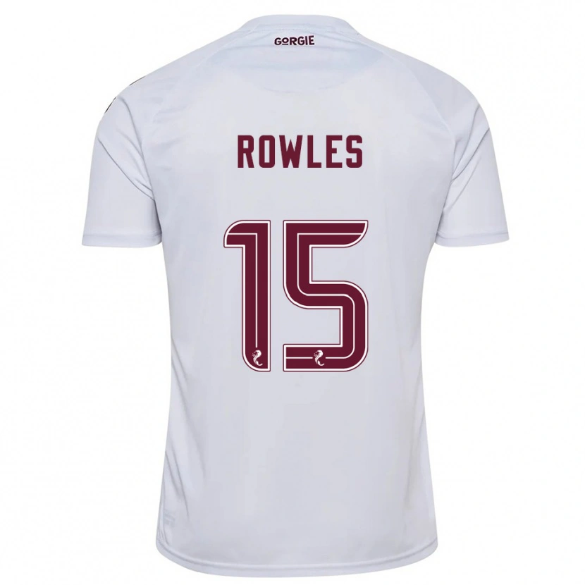 Danxen Niño Camiseta Kye Rowles #15 Blanco Borgoña 2ª Equipación 2025/26 La Camisa