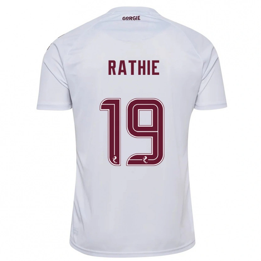 Danxen Niño Camiseta Luke Rathie #19 Blanco Borgoña 2ª Equipación 2025/26 La Camisa