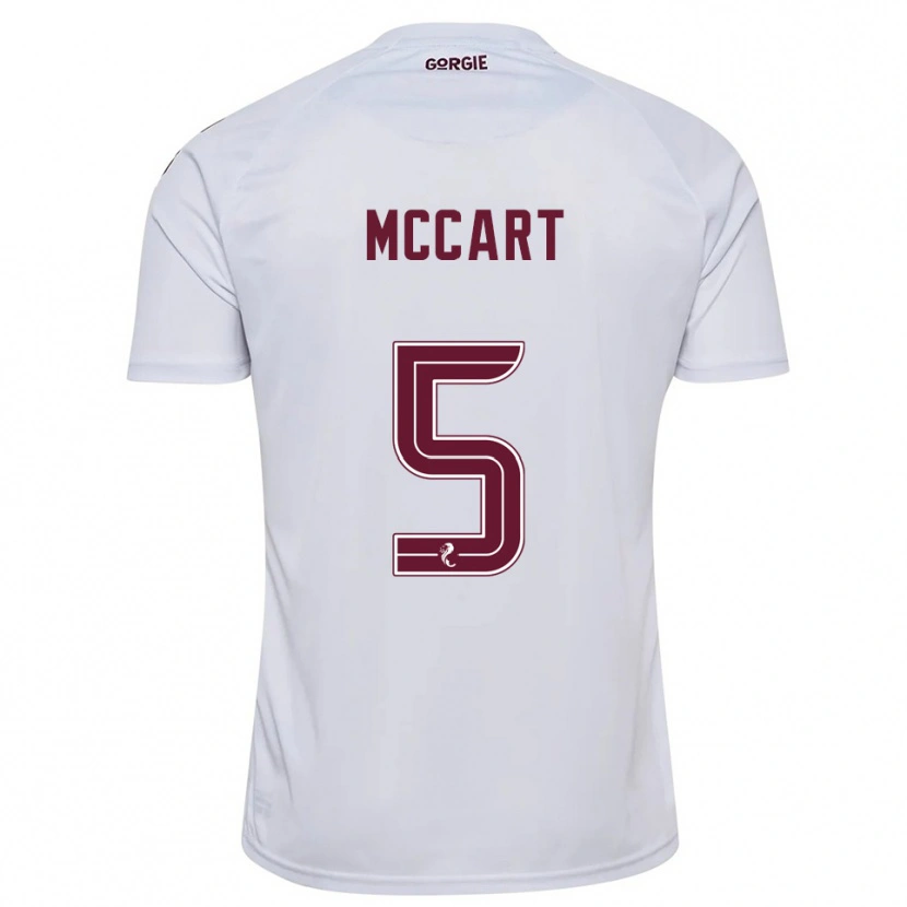 Danxen Niño Camiseta Jamie Mccart #5 Blanco Borgoña 2ª Equipación 2025/26 La Camisa