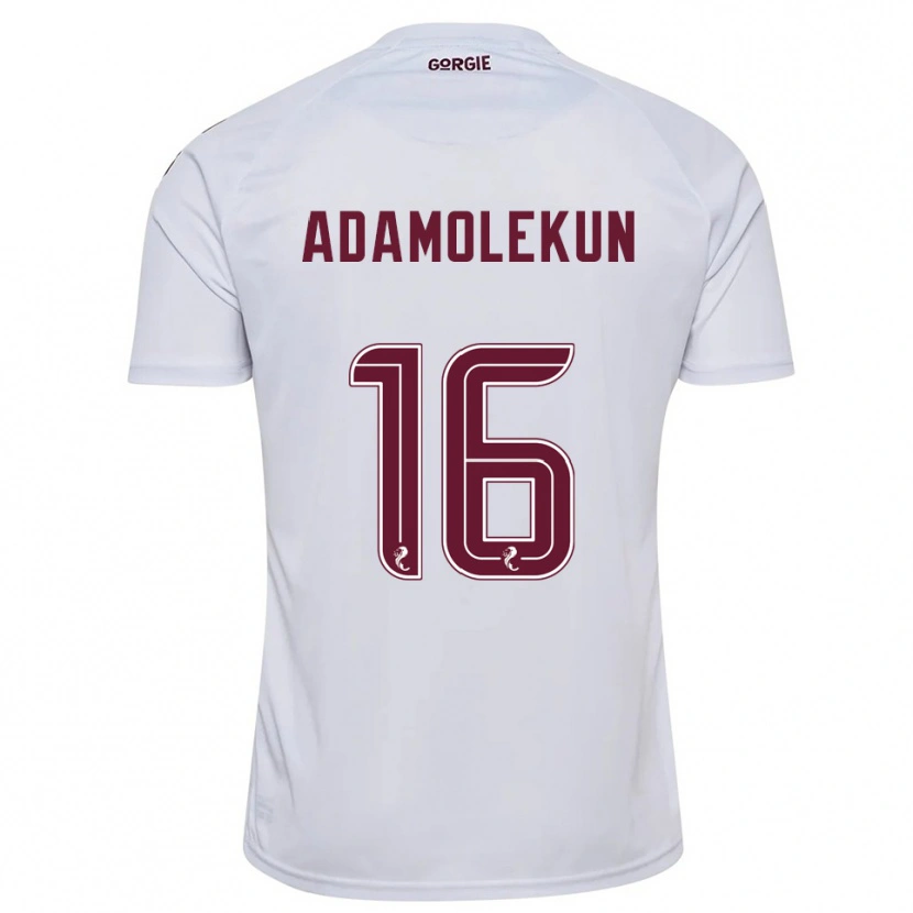 Danxen Niño Camiseta Olufolasade Adamolekun #16 Blanco Borgoña 2ª Equipación 2025/26 La Camisa