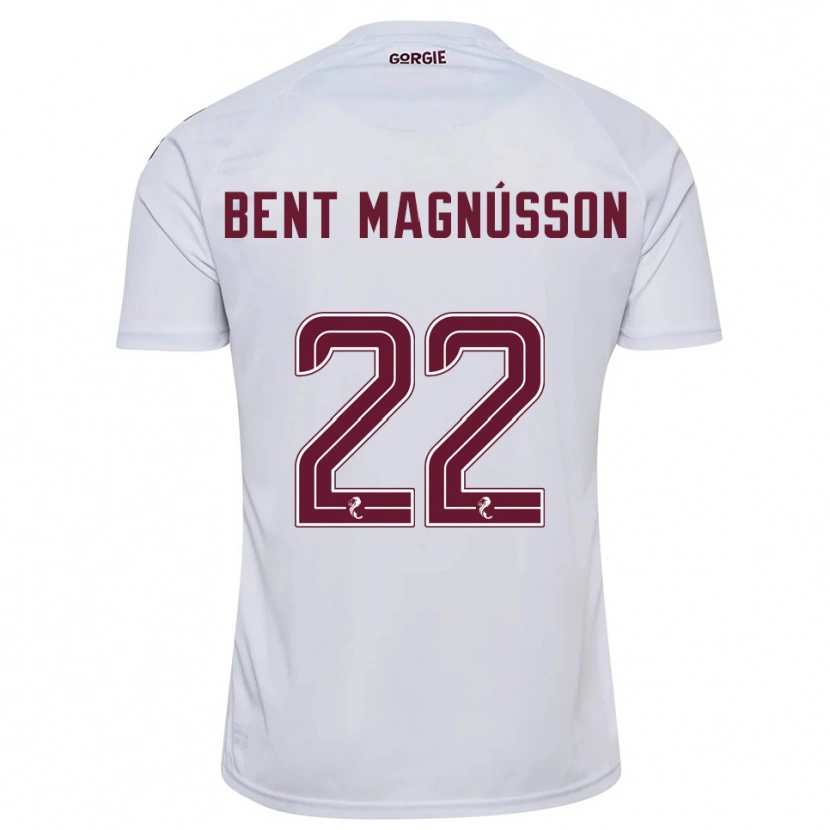 Danxen Niño Camiseta Tómas Bent Magnússon #22 Blanco Borgoña 2ª Equipación 2025/26 La Camisa