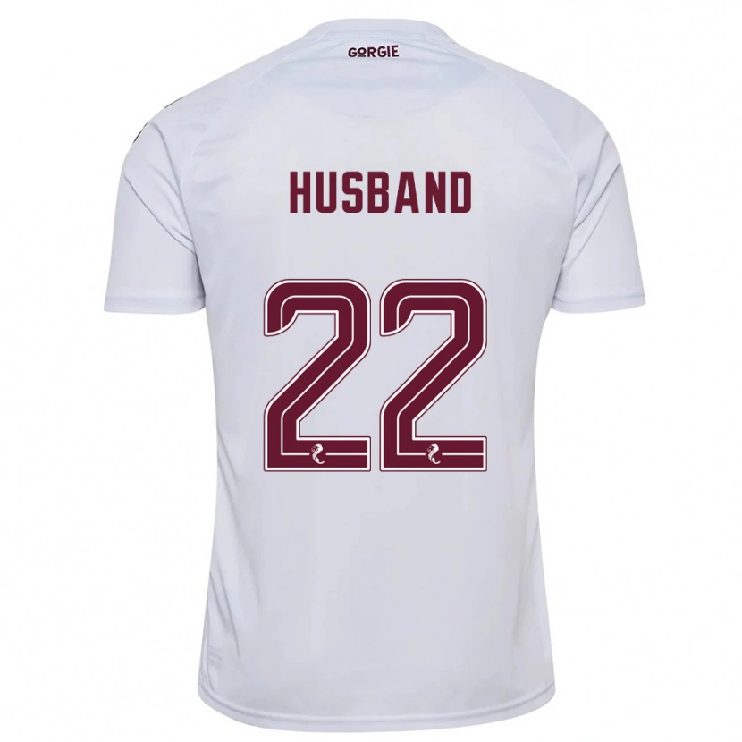 Danxen Niño Camiseta Jessica Husband #22 Blanco Borgoña 2ª Equipación 2025/26 La Camisa