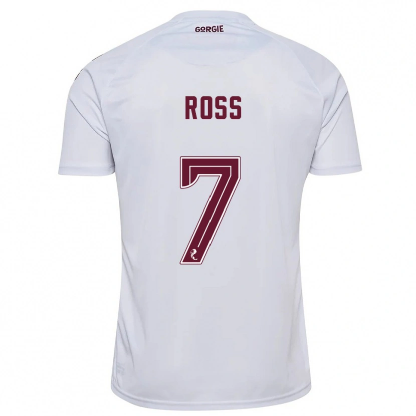 Danxen Niño Camiseta Mackenzie Ross #7 Blanco Borgoña 2ª Equipación 2025/26 La Camisa