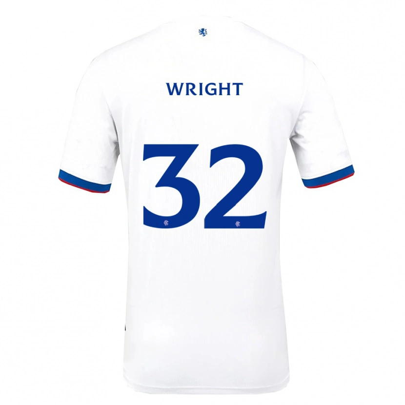 Danxen Niño Camiseta Kieran Wright #32 Blanco Rojo Azul 2ª Equipación 2025/26 La Camisa