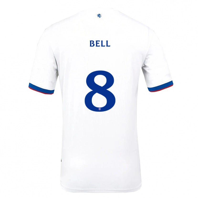 Danxen Niño Camiseta Cameron Bell #8 Blanco Rojo Azul 2ª Equipación 2025/26 La Camisa