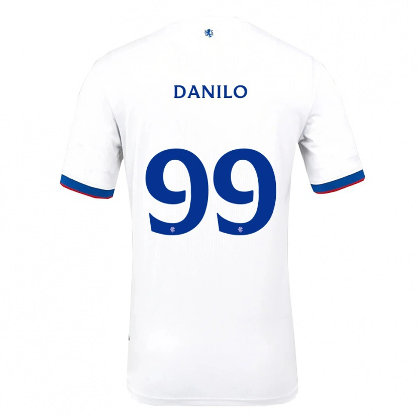 Danxen Niño Camiseta Danilo #99 Blanco Rojo Azul 2ª Equipación 2025/26 La Camisa