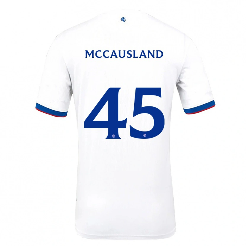 Danxen Niño Camiseta Ross Mccausland #45 Blanco Rojo Azul 2ª Equipación 2025/26 La Camisa
