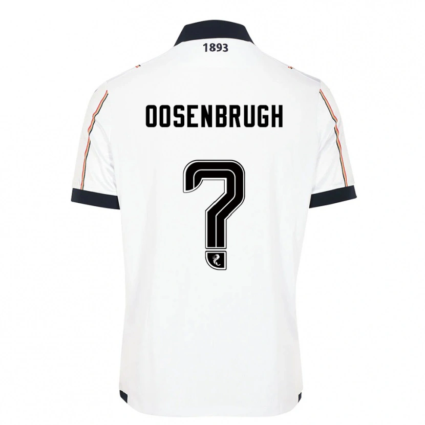 Danxen Niño Camiseta Charley Oosenbrugh #0 Blanco Azul Marino Rojo 2ª Equipación 2025/26 La Camisa