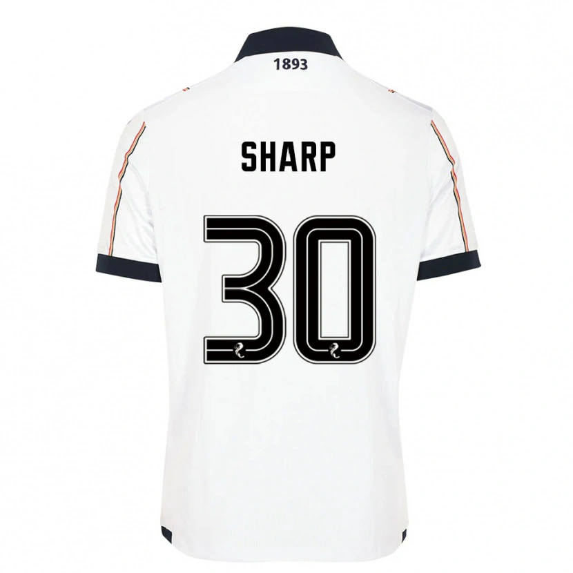 Danxen Niño Camiseta Harry Sharp #30 Blanco Azul Marino Rojo 2ª Equipación 2025/26 La Camisa