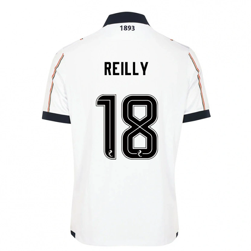 Danxen Niño Camiseta Charlie Reilly #18 Blanco Azul Marino Rojo 2ª Equipación 2025/26 La Camisa