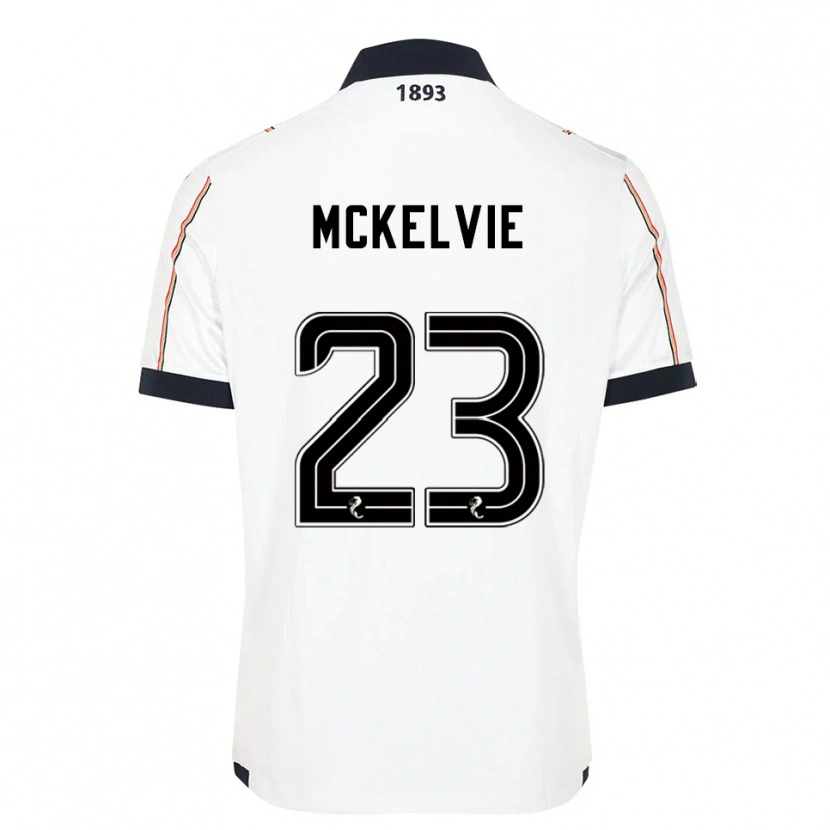 Danxen Niño Camiseta Lewis Mckelvie #23 Blanco Azul Marino Rojo 2ª Equipación 2025/26 La Camisa