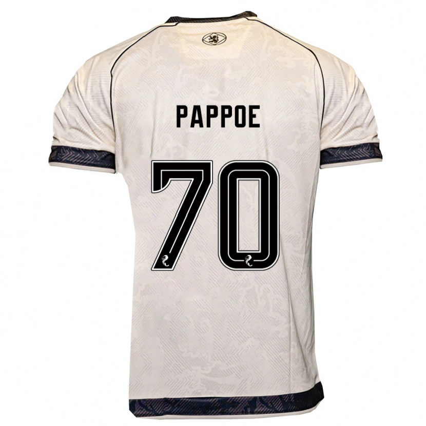 Danxen Niño Camiseta Isaac Pappoe #70 Blanco Negro 2ª Equipación 2025/26 La Camisa