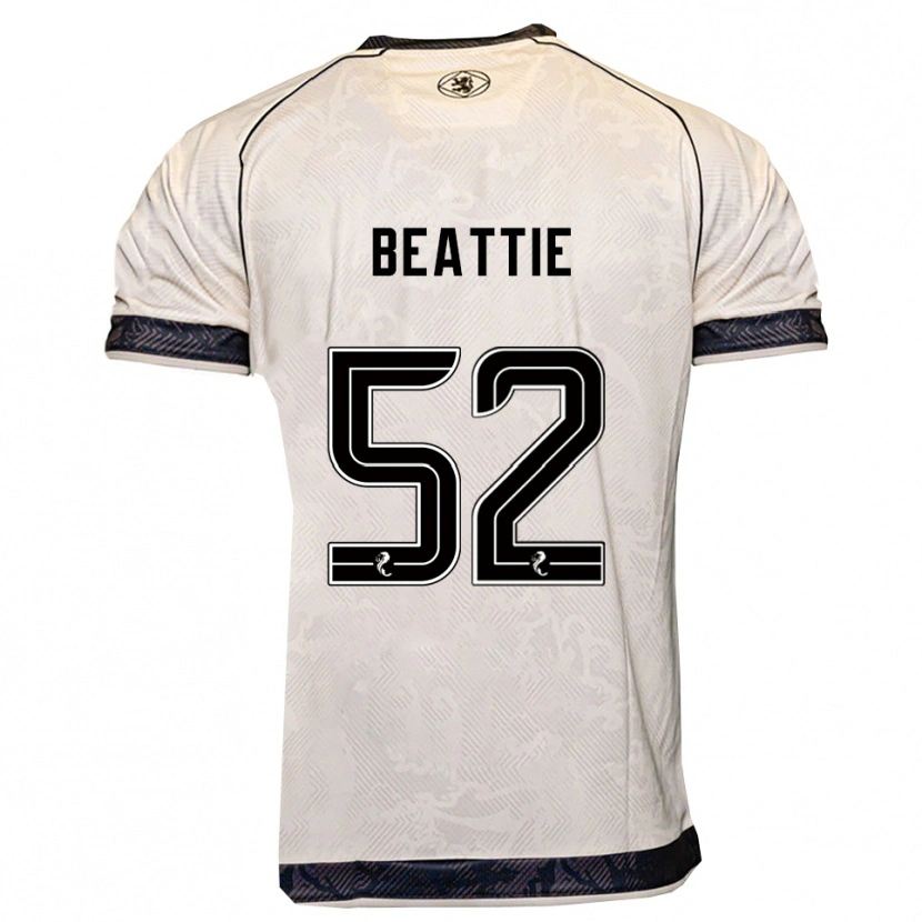 Danxen Niño Camiseta Calvin Beattie #52 Blanco Negro 2ª Equipación 2025/26 La Camisa