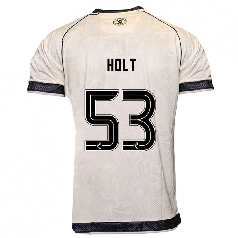 Danxen Niño Camiseta Josh Holt #53 Blanco Negro 2ª Equipación 2025/26 La Camisa