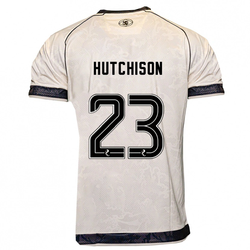 Danxen Niño Camiseta Daisy Hutchison #23 Blanco Negro 2ª Equipación 2025/26 La Camisa