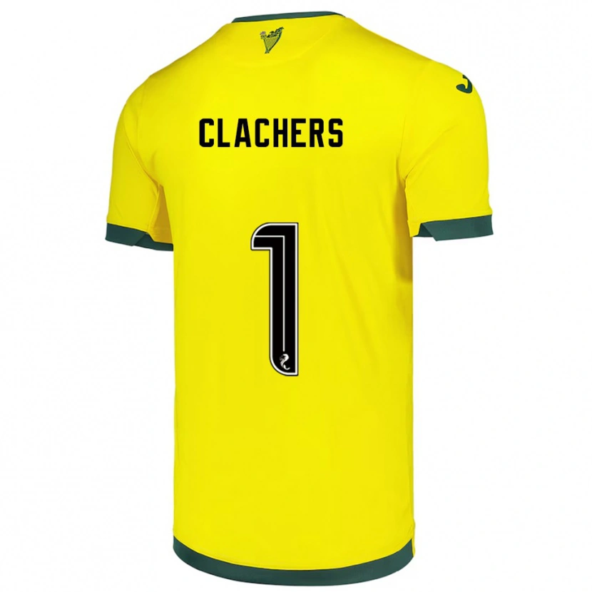 Danxen Niño Camiseta Erin Clachers #1 Amarillo Verde 2ª Equipación 2025/26 La Camisa