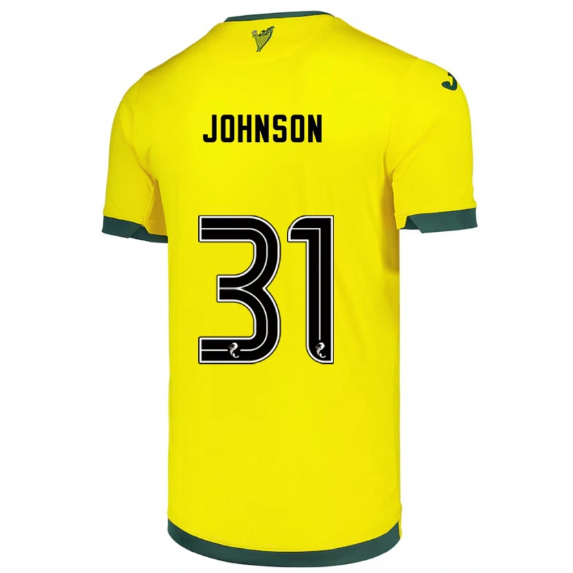 Danxen Niño Camiseta Murray Johnson #31 Amarillo Verde 2ª Equipación 2025/26 La Camisa