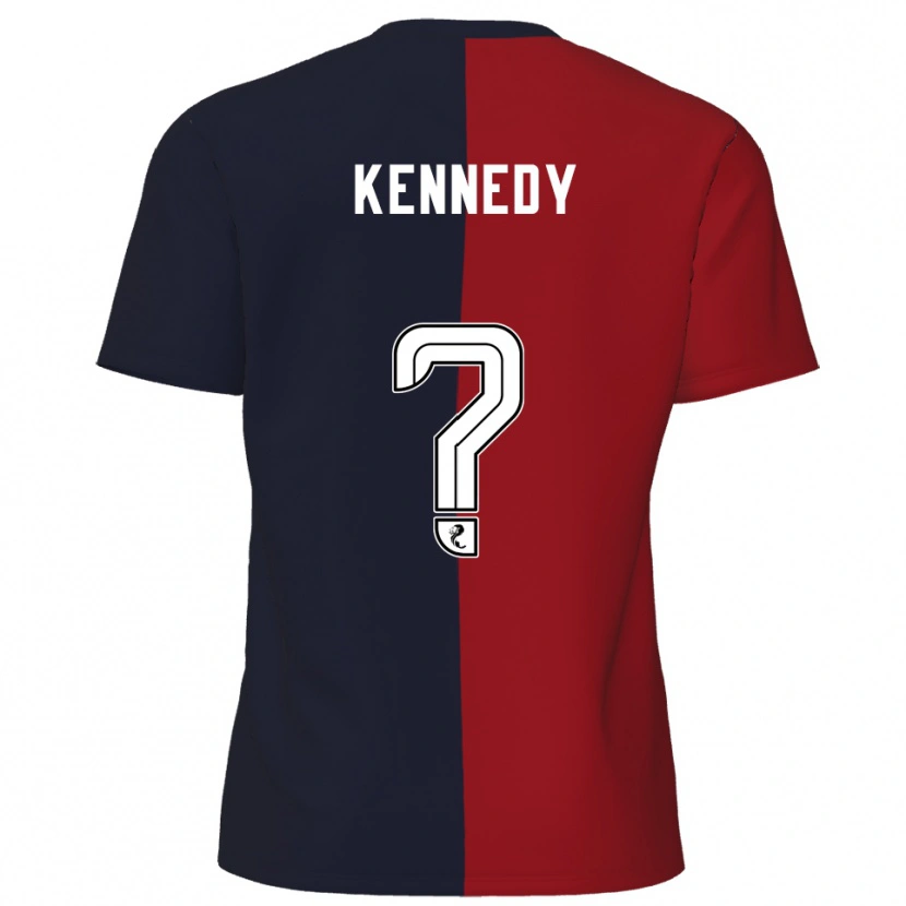 Danxen Niño Camiseta Shaun Kennedy #0 Rojo Azul Marino 2ª Equipación 2025/26 La Camisa