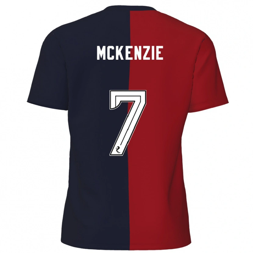 Danxen Niño Camiseta Rory Mckenzie #7 Rojo Azul Marino 2ª Equipación 2025/26 La Camisa