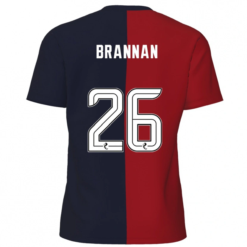 Danxen Niño Camiseta Ben Brannan #26 Rojo Azul Marino 2ª Equipación 2025/26 La Camisa