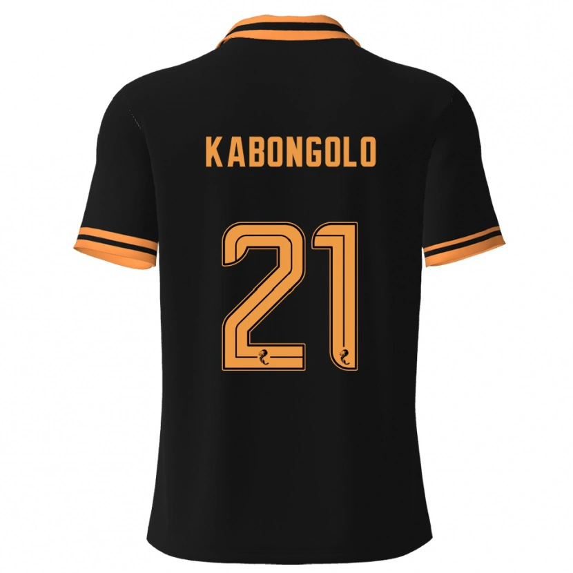 Danxen Niño Camiseta Brooklyn Kabongolo #21 Negro Amarillo 2ª Equipación 2025/26 La Camisa