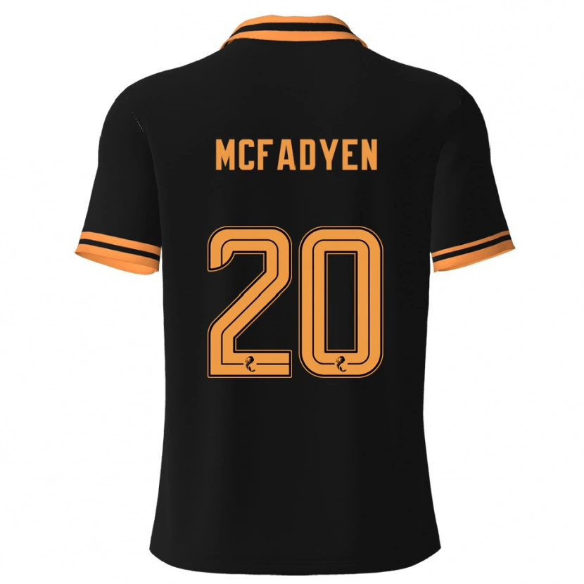 Danxen Niño Camiseta Emma Mcfadyen #20 Negro Amarillo 2ª Equipación 2025/26 La Camisa