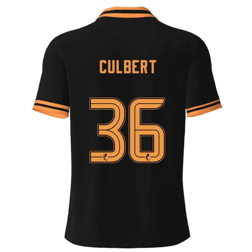 Danxen Niño Camiseta Sam Culbert #36 Negro Amarillo 2ª Equipación 2025/26 La Camisa