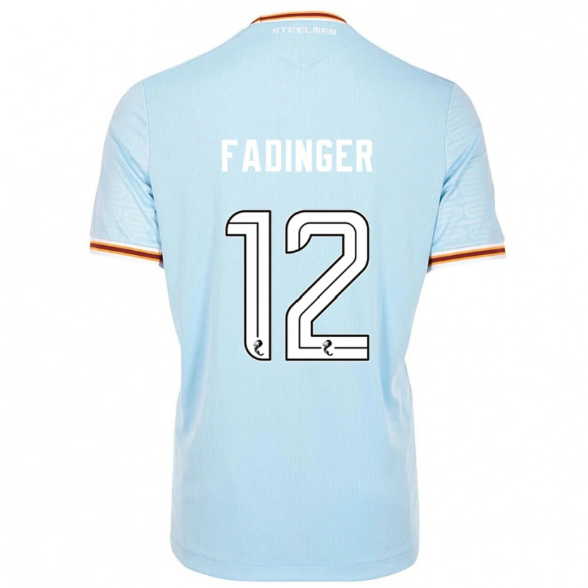 Danxen Niño Camiseta Lukas Fadinger #12 Celeste 2ª Equipación 2025/26 La Camisa