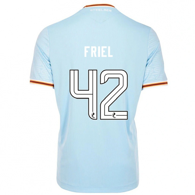 Danxen Niño Camiseta Jon-Joe Friel #42 Celeste 2ª Equipación 2025/26 La Camisa