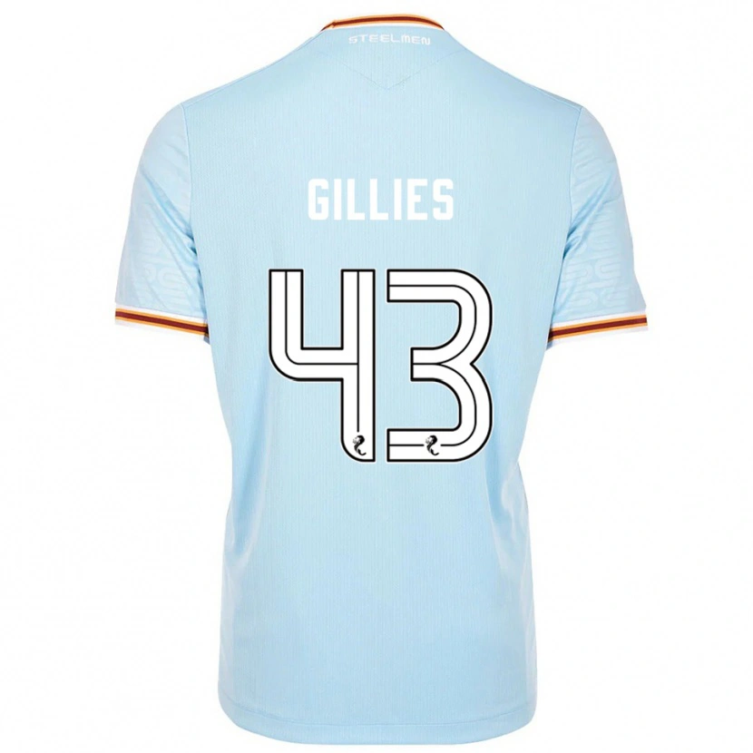 Danxen Niño Camiseta Jay Gillies #43 Celeste 2ª Equipación 2025/26 La Camisa