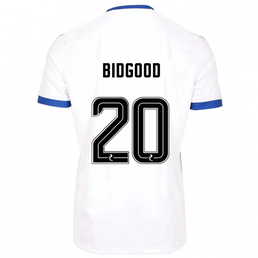 Danxen Niño Camiseta Aoife Bidgood #20 Blanco Azul 2ª Equipación 2025/26 La Camisa