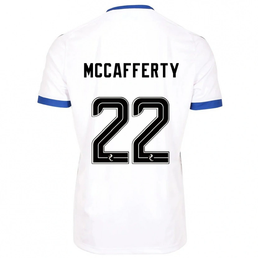 Danxen Niño Camiseta Eirinn Mccafferty #22 Blanco Azul 2ª Equipación 2025/26 La Camisa