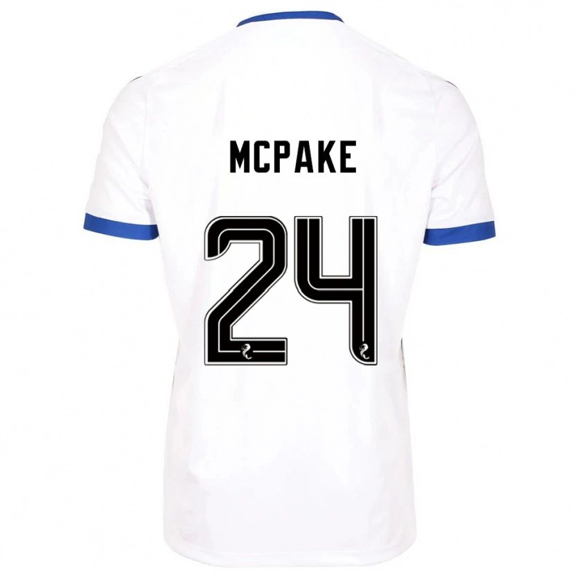 Danxen Niño Camiseta Josh Mcpake #24 Blanco Azul 2ª Equipación 2025/26 La Camisa