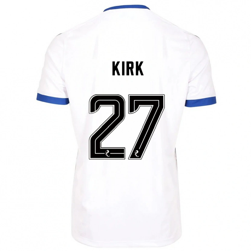Danxen Niño Camiseta Makenzie Kirk #27 Blanco Azul 2ª Equipación 2025/26 La Camisa