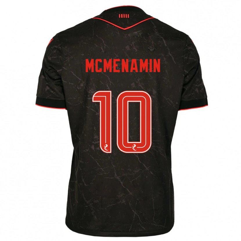 Danxen Niño Camiseta Conor Mcmenamin #10 Negro Rojo 2ª Equipación 2025/26 La Camisa