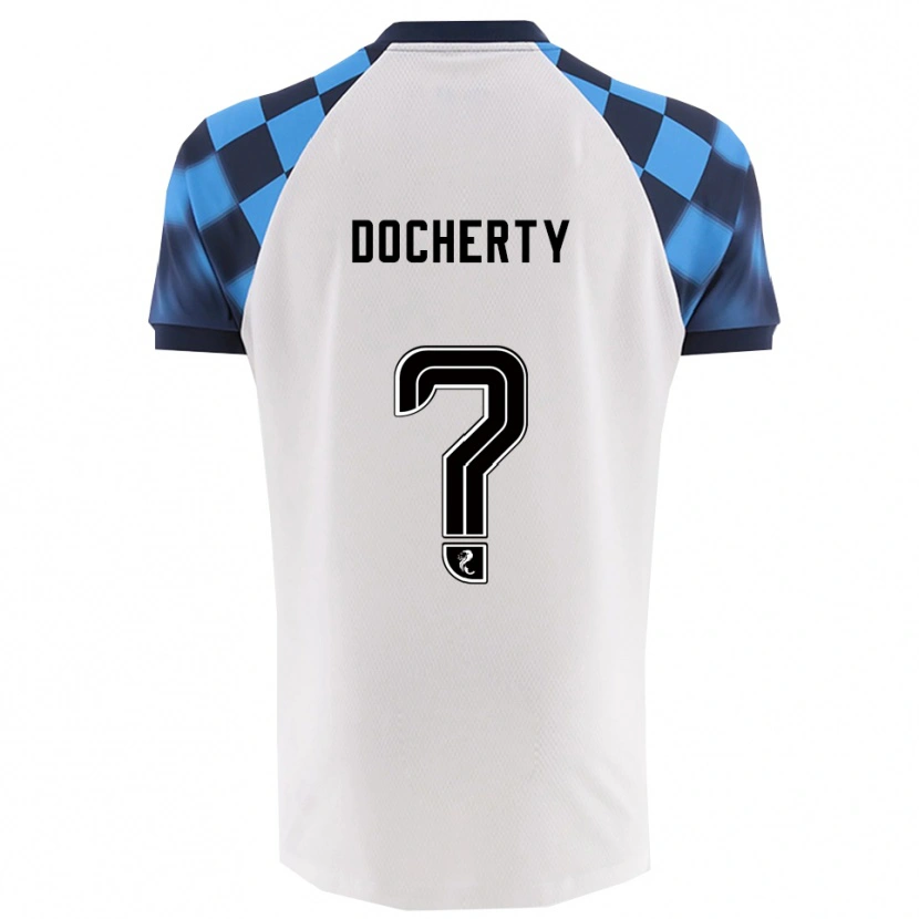 Danxen Niño Camiseta Rachel Docherty #0 Blanco Celeste 2ª Equipación 2025/26 La Camisa