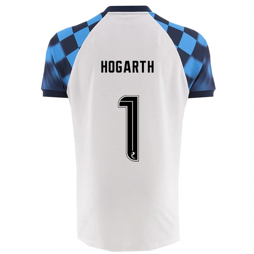 Danxen Niño Camiseta Nicky Hogarth #1 Blanco Celeste 2ª Equipación 2025/26 La Camisa