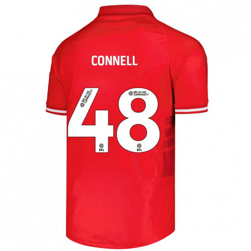 Danxen Hombre Camiseta Luca Connell #48 Rojo Blanco 1ª Equipación 2025/26 La Camisa