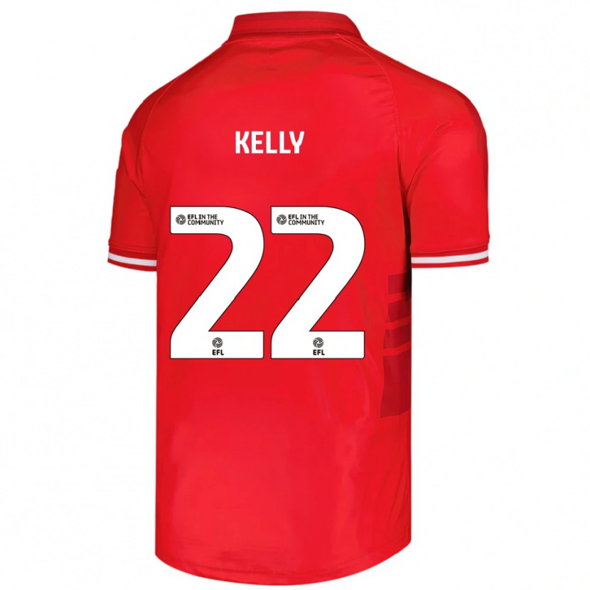 Danxen Hombre Camiseta Patrick Kelly #22 Rojo Blanco 1ª Equipación 2025/26 La Camisa