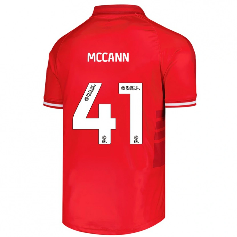Danxen Hombre Camiseta Bayley Mccann #41 Rojo Blanco 1ª Equipación 2025/26 La Camisa