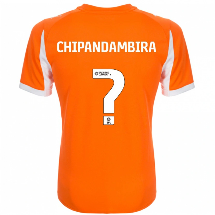 Danxen Hombre Camiseta Tafadzwa Chipandambira #0 Naranja Blanco 1ª Equipación 2025/26 La Camisa