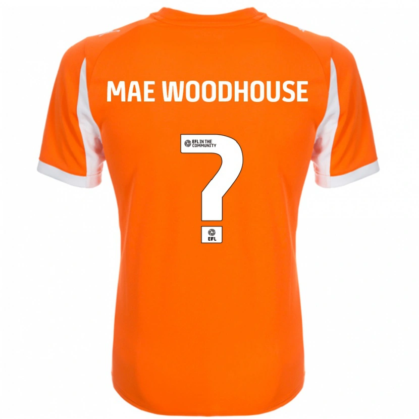 Danxen Hombre Camiseta Evie Mae Woodhouse #0 Naranja Blanco 1ª Equipación 2025/26 La Camisa
