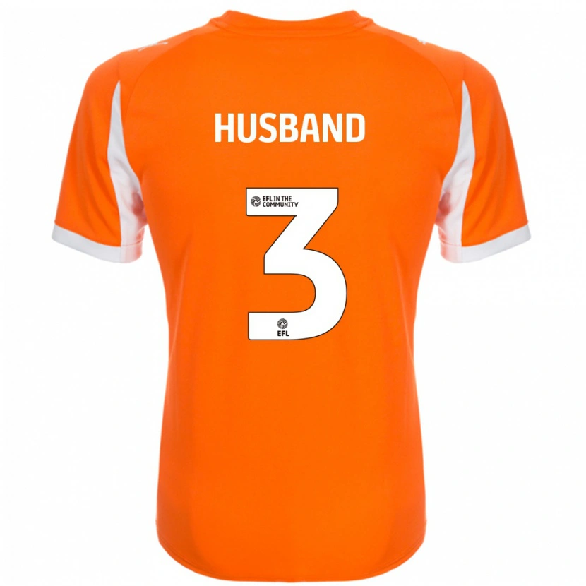 Danxen Hombre Camiseta James Husband #3 Naranja Blanco 1ª Equipación 2025/26 La Camisa