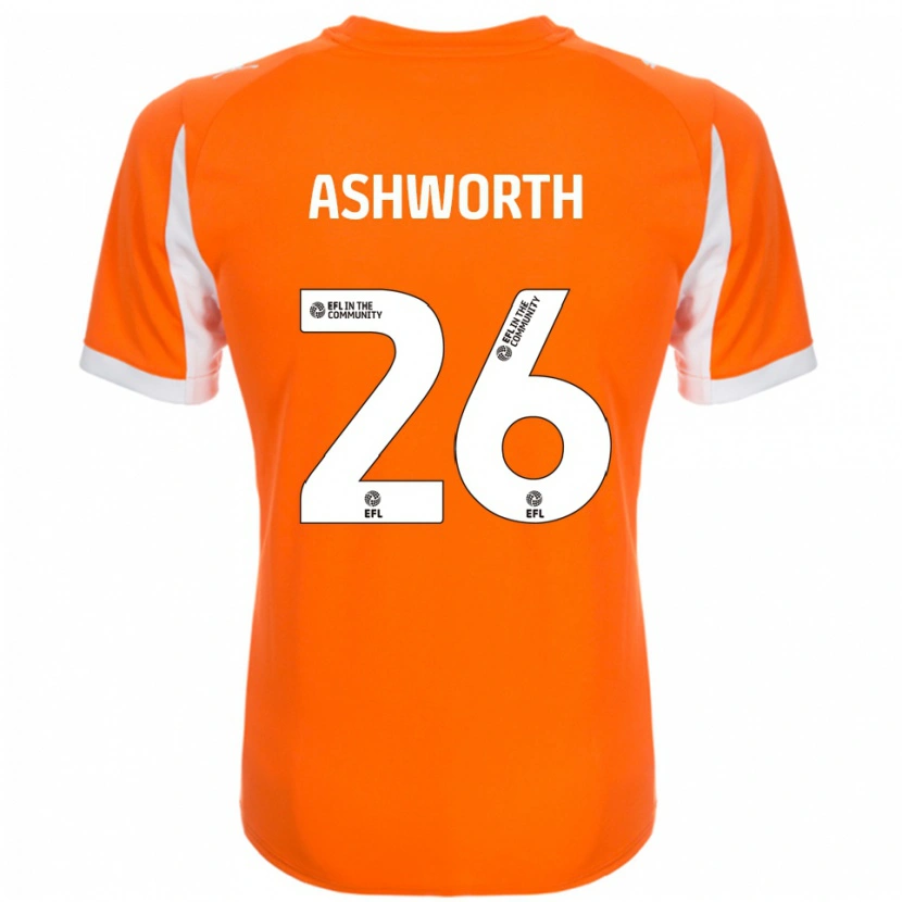 Danxen Hombre Camiseta Zac Ashworth #26 Naranja Blanco 1ª Equipación 2025/26 La Camisa