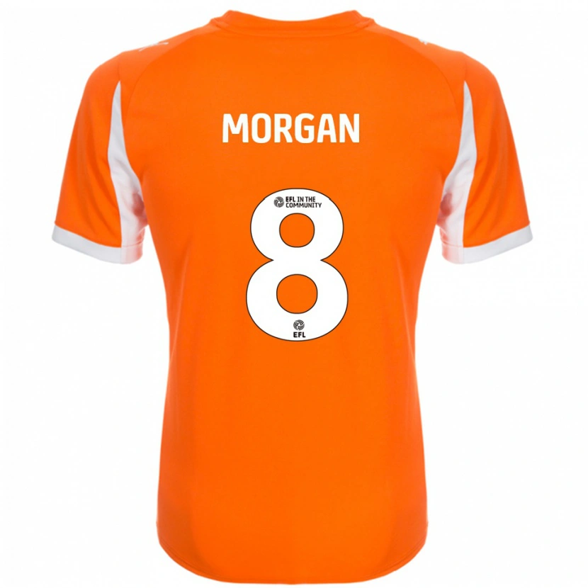 Danxen Hombre Camiseta Albie Morgan #8 Naranja Blanco 1ª Equipación 2025/26 La Camisa