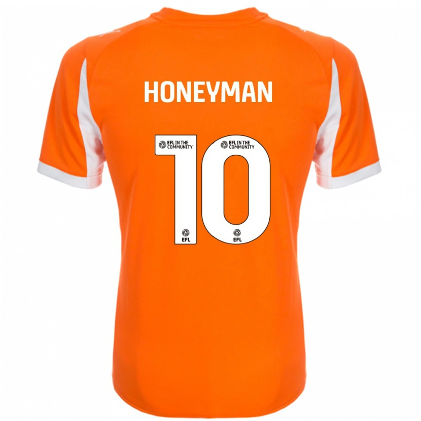 Danxen Hombre Camiseta George Honeyman #10 Naranja Blanco 1ª Equipación 2025/26 La Camisa